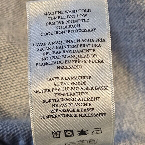 Rails Light Denim Letta Mini Dress S Flutter Sleeve Boho Cottage Core Minimalist - Picture 13 of 14